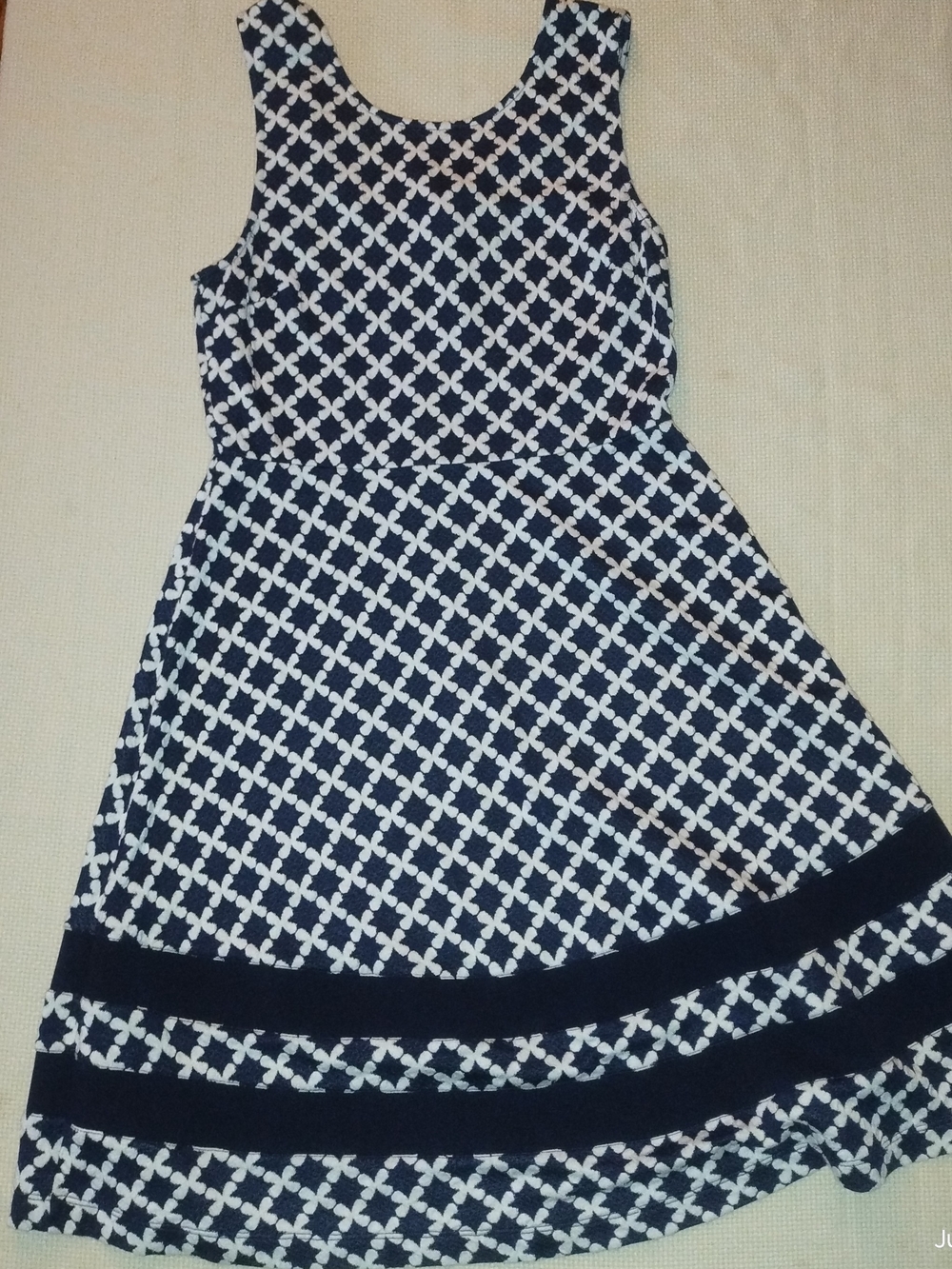 Pixley Size M Navy And White Dress